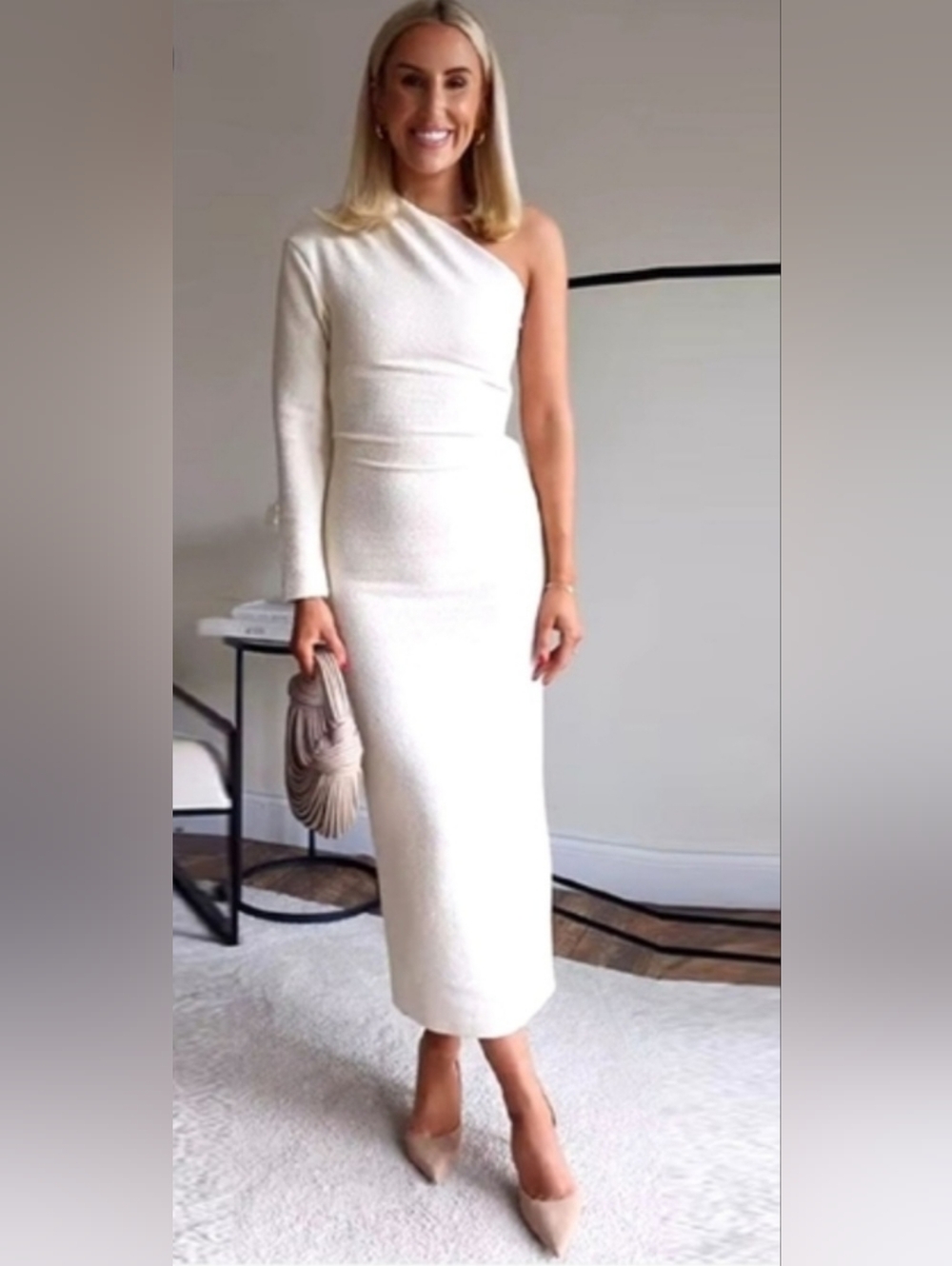 Zara Midi Asymmetrical Dress Size L